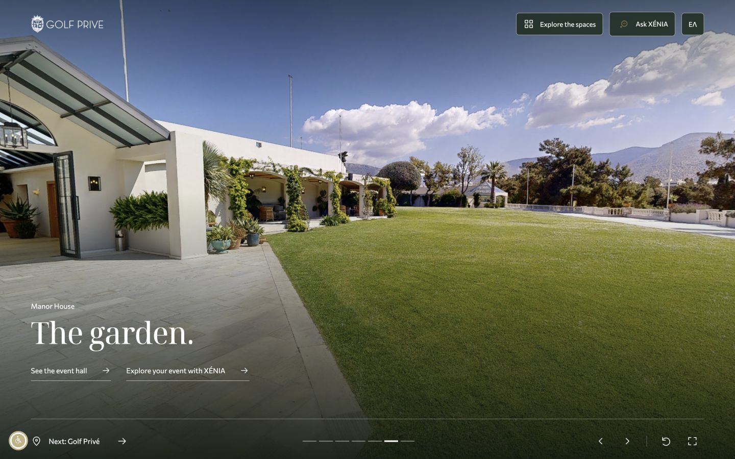 Live virtual tour after navigating to the Manor House garden, captured 16 October 2026