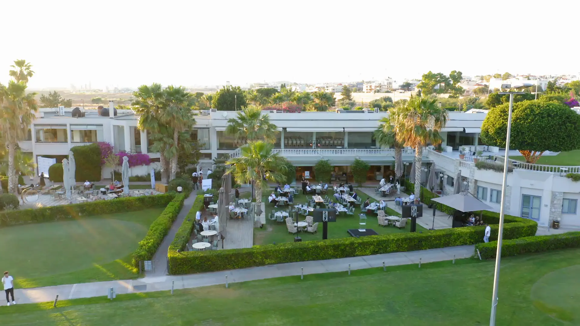 Golf Privé venue and garden, from the website’s hero film